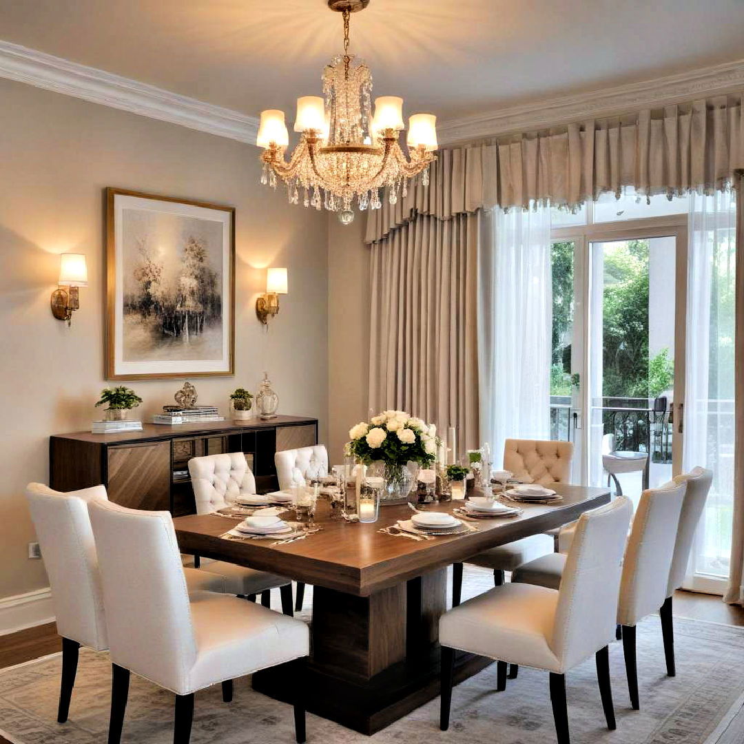 dining room decor with multi level lighting - 40 Dining Room Decor Ideas