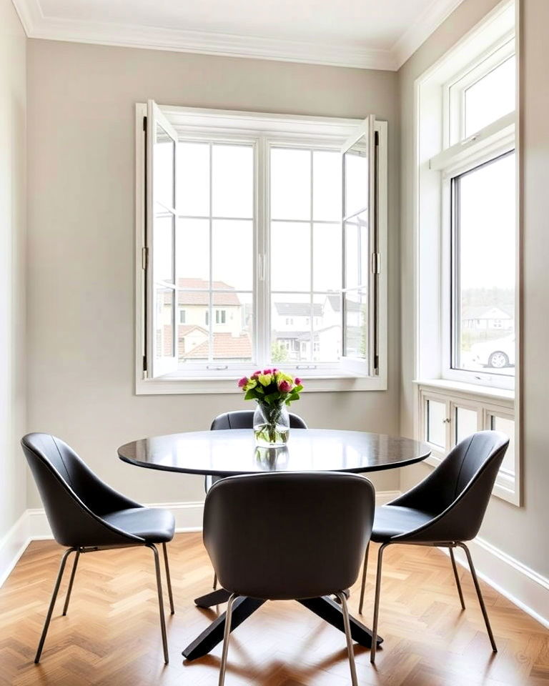dining room with casement windows - 25 Dining Room Window Ideas