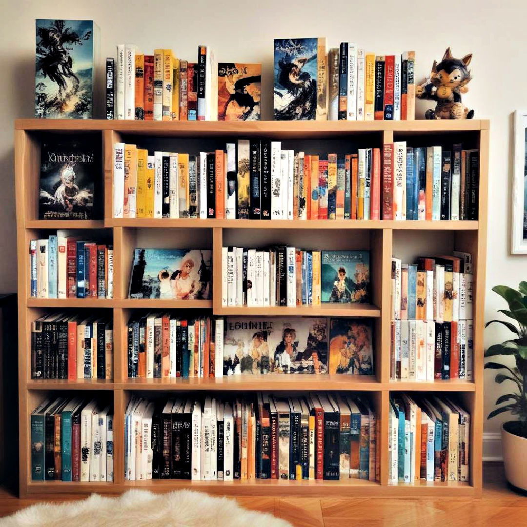 display anime books - 40 Anime Room Ideas