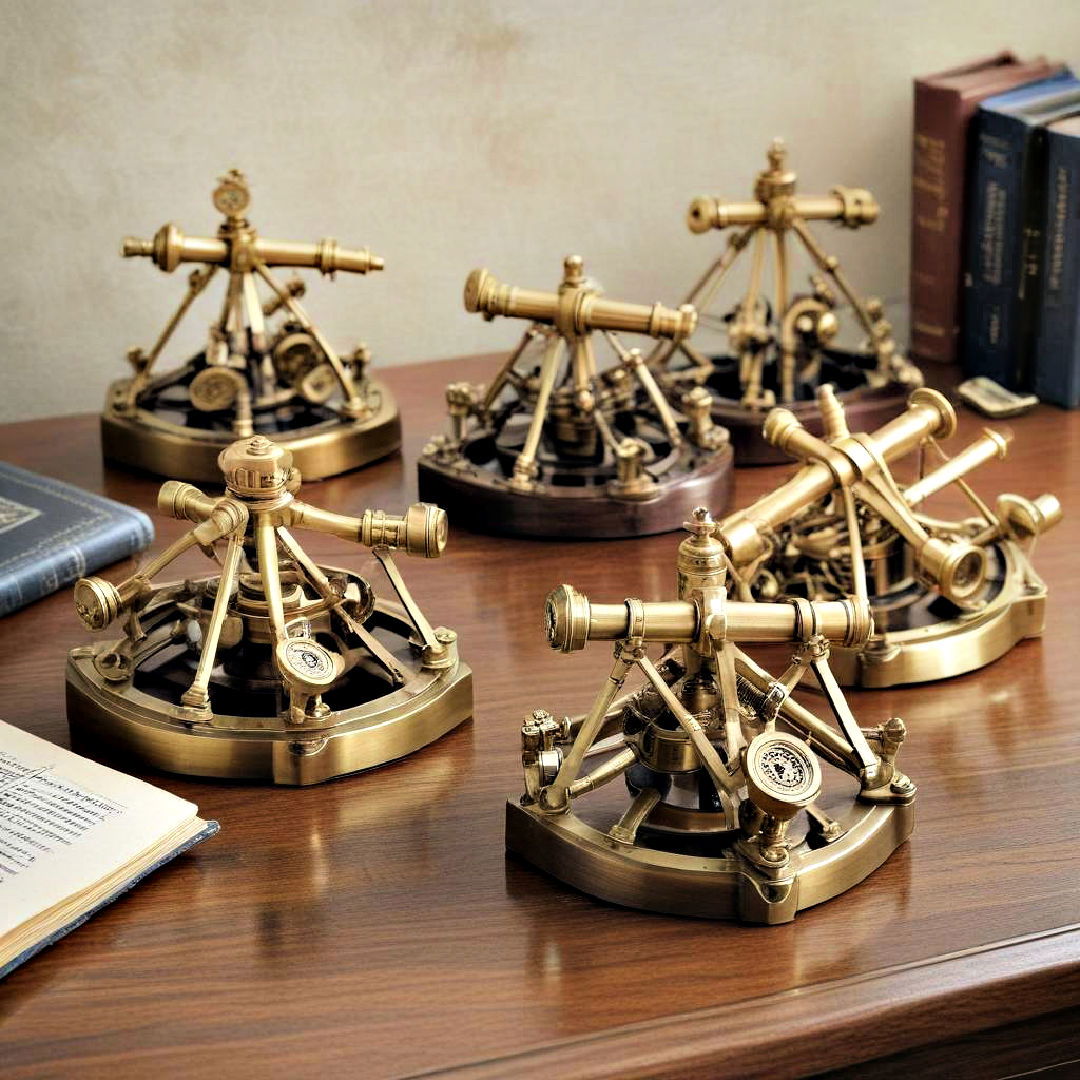 display brass sextants - 25 Nautical Decor Ideas
