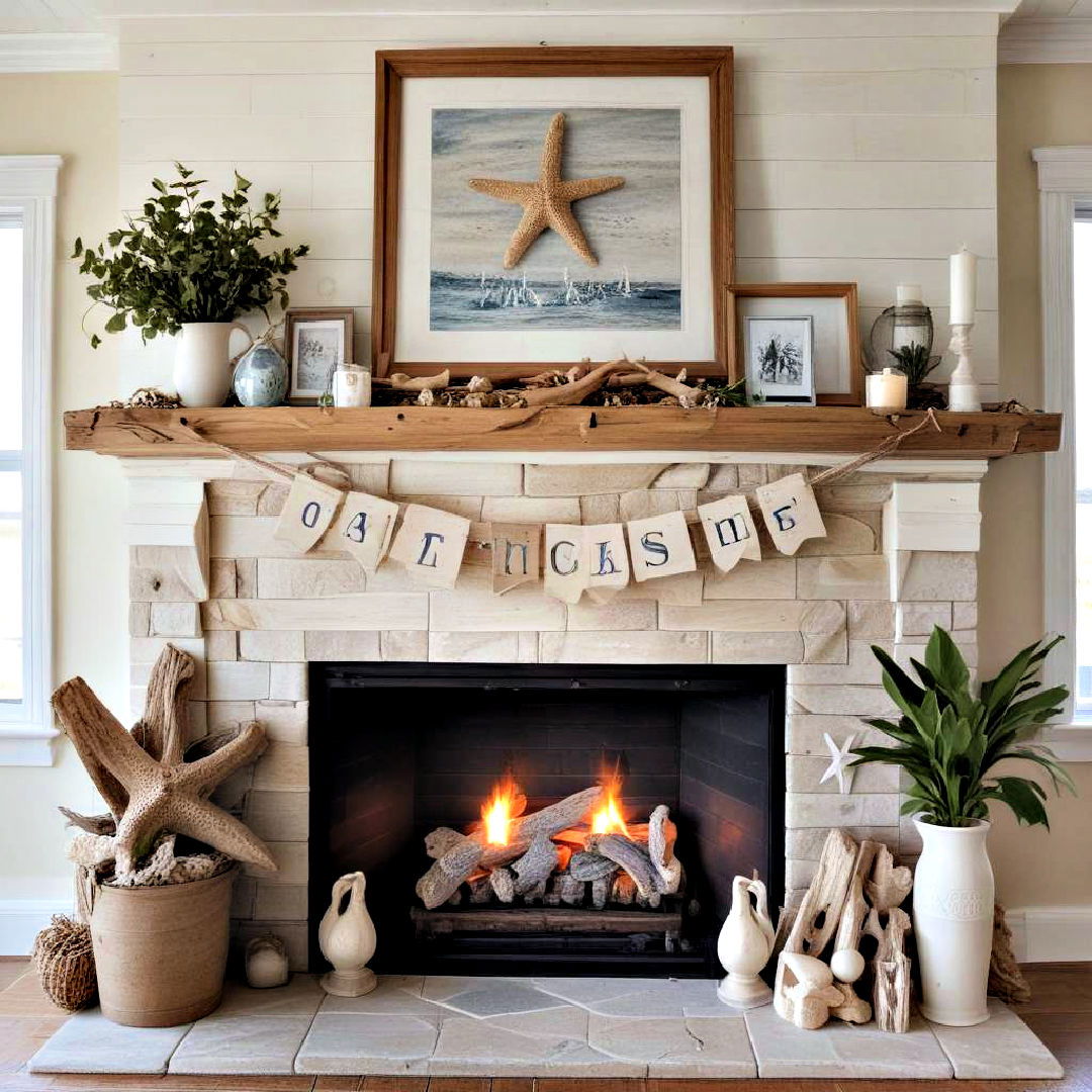 display coastal cottage mantel - 40 Mantel Decor Ideas