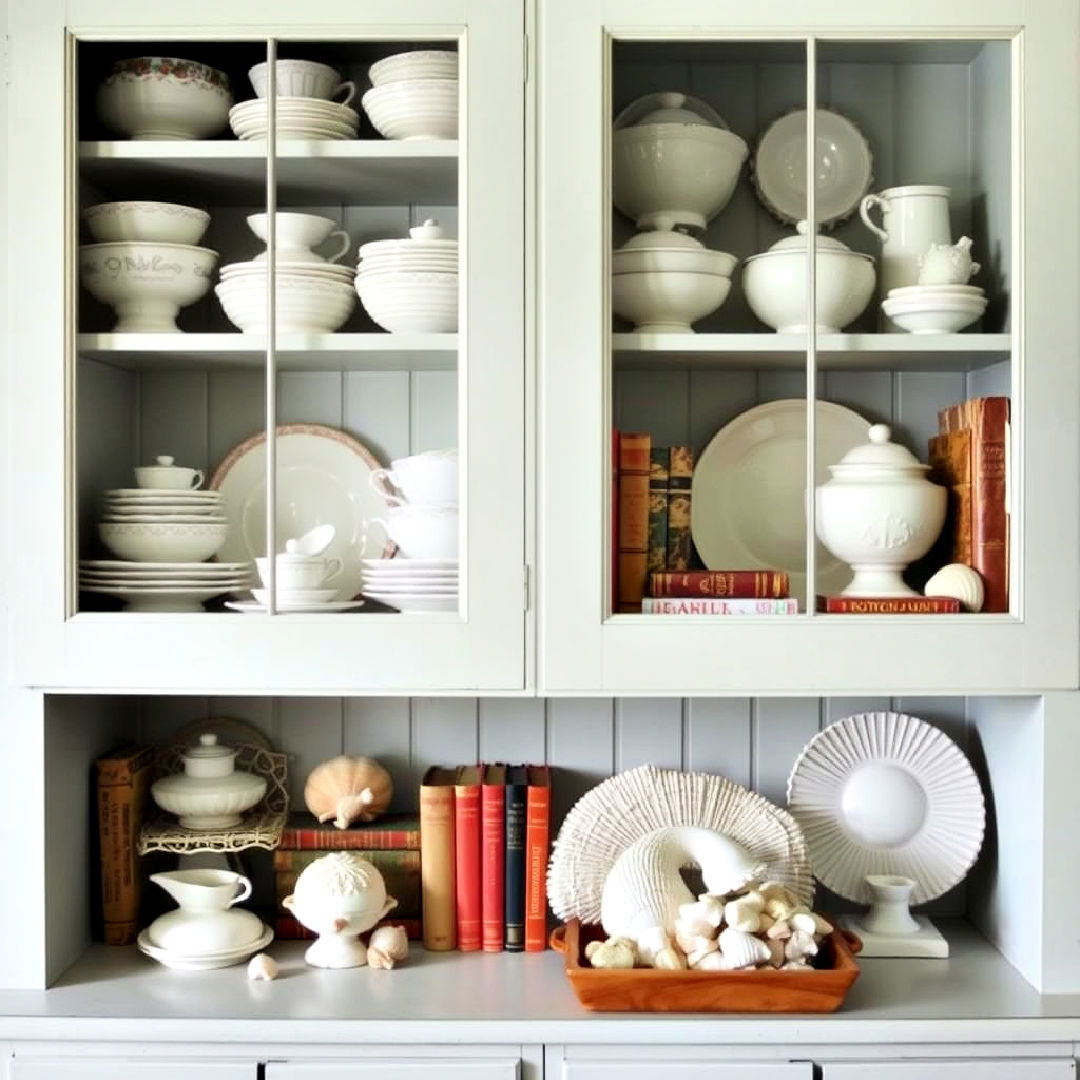 display personal collection - 30 Cottage Decorating Ideas