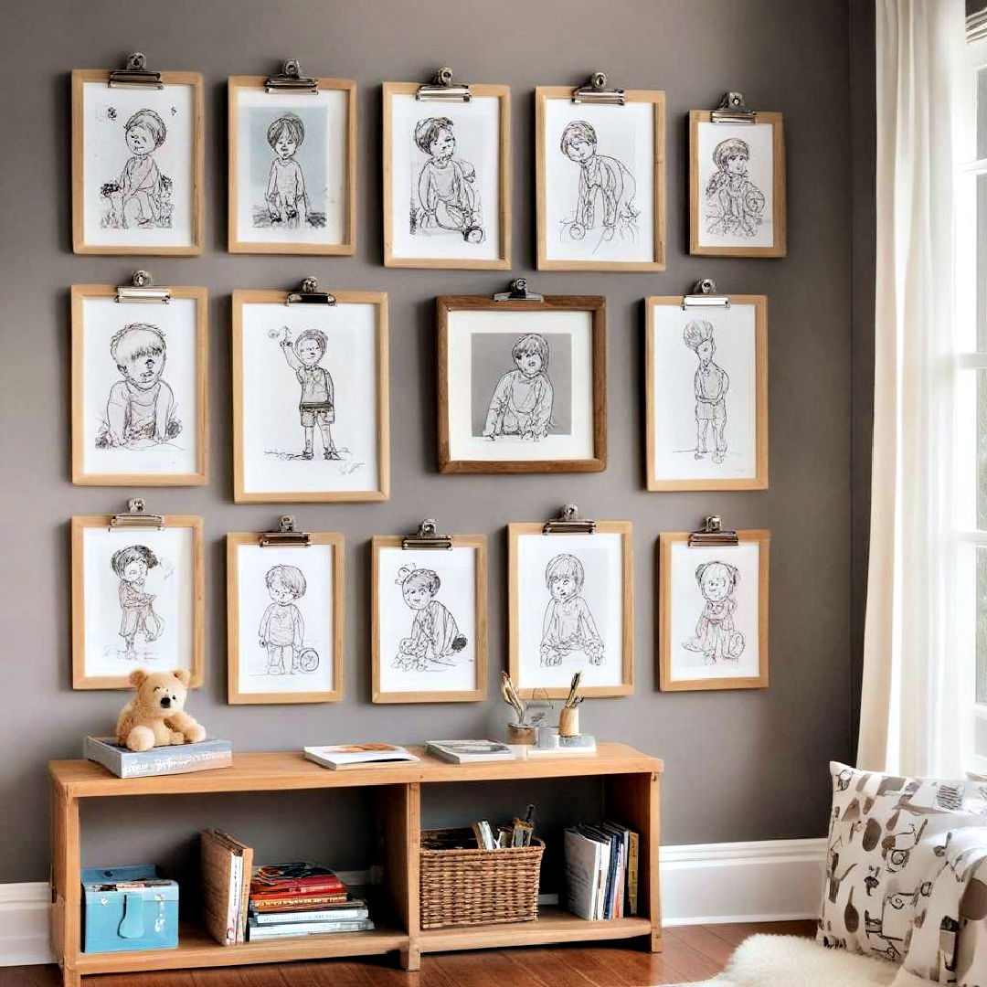 display personalized art on wall - 40 Boys Room Ideas