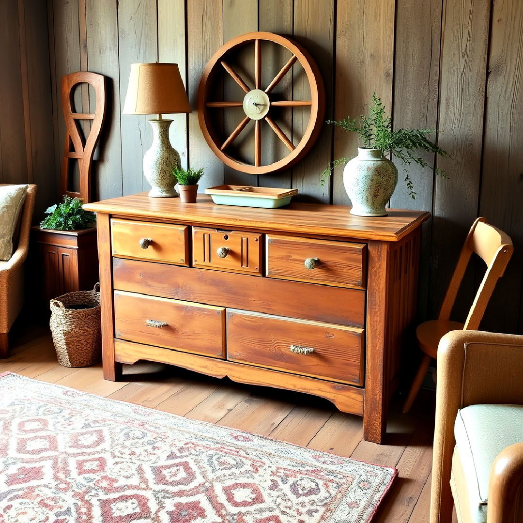 distressed dresser for cottage decor - 30 Cottage Decorating Ideas