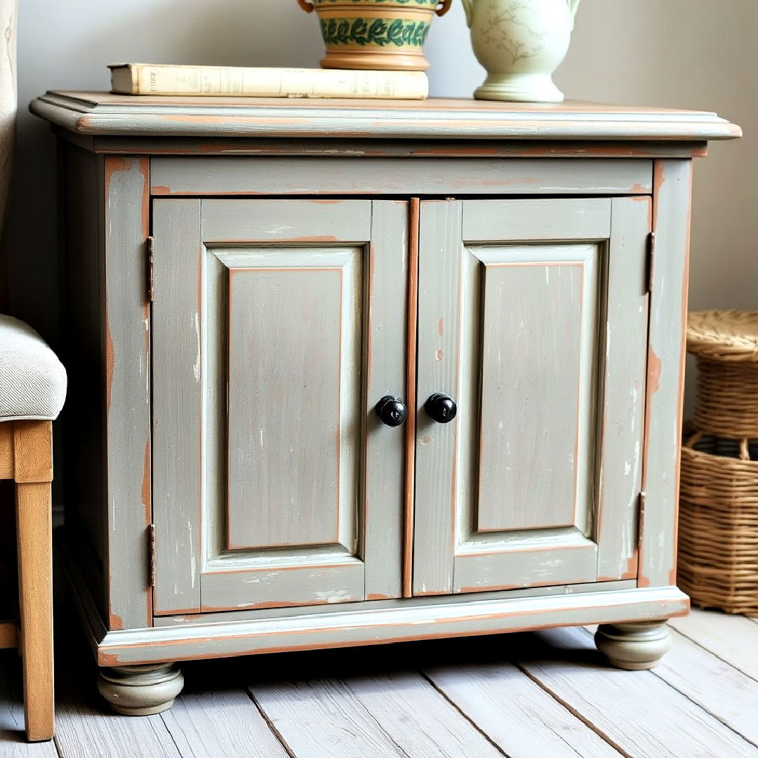 distressed furniture to add rustic charm - 25 Shabby-chic Style Living Room Ideas