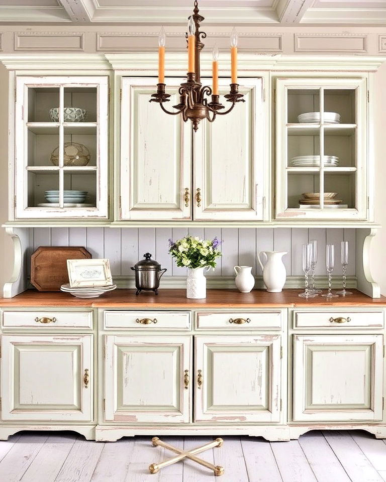 distressed paint finishes for weathered elegance - 30 French Country Decor Ideas