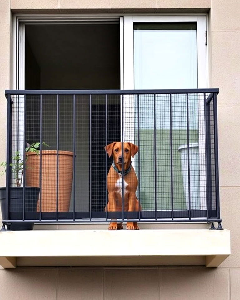 dog balcony with safety netting - 20 Dog Balcony Ideas