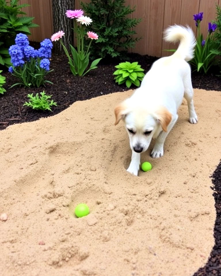 dog friendly landscaping with digging zone - 25 Dog Friendly Landscaping Ideas