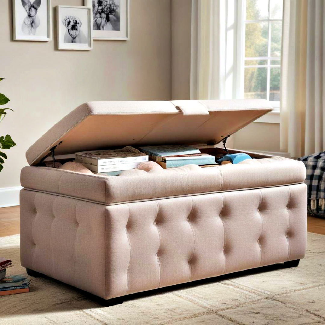double purpose storage ottoman - 40 Teenage Girl Bedroom Ideas