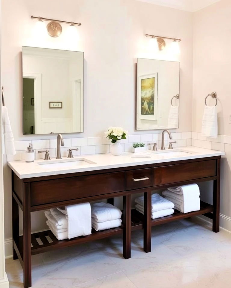 double sinks to add personality - 40 Primary Bathroom Ideas