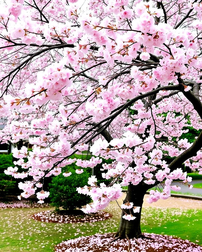 dramatic cherry blossom trees - 40 Japanese Garden Ideas