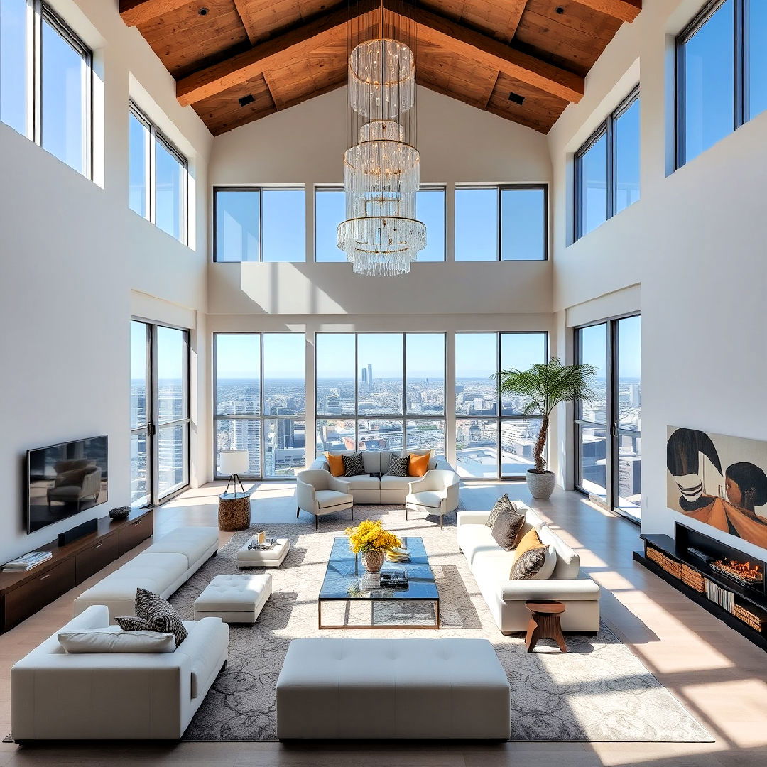 dramatic double height ceilings - 25 Penthouse Design Ideas