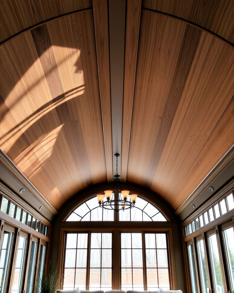 dramatic effect barrel vault ceiling - 20 Sunroom Ceiling Ideas