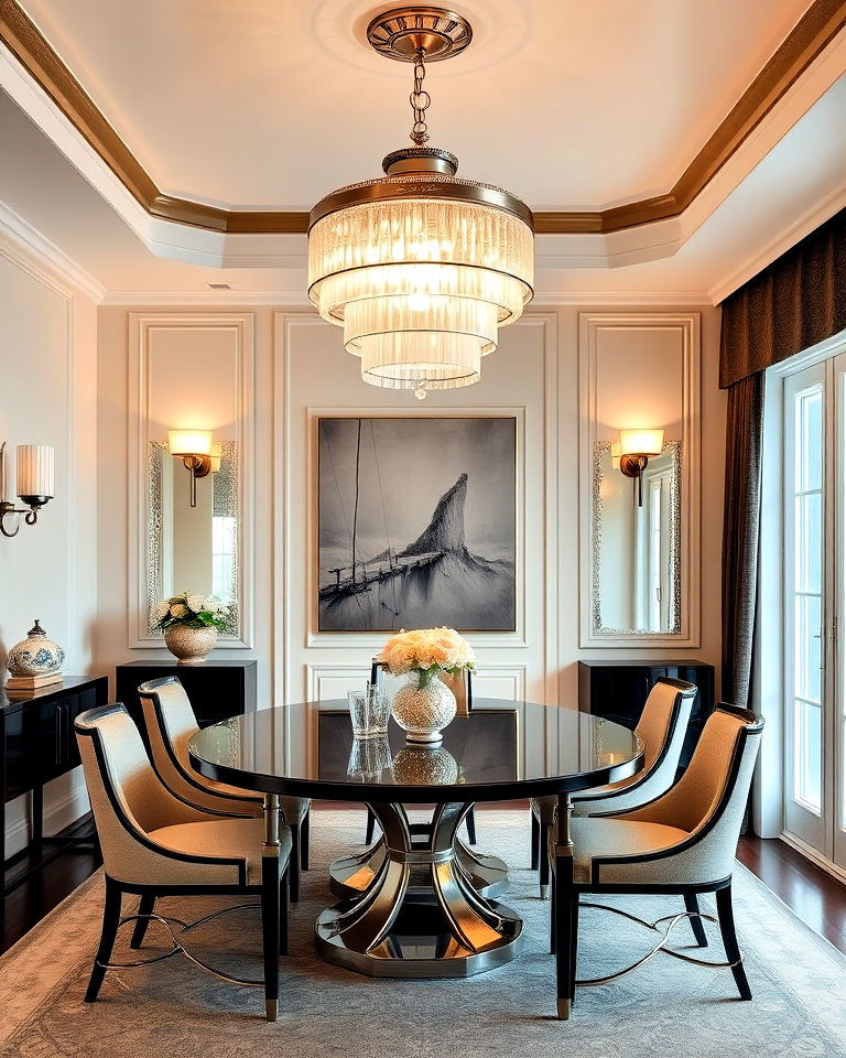 dramatic lighting fixtures for art deco interiors - 30 Art Deco Interior Design Ideas
