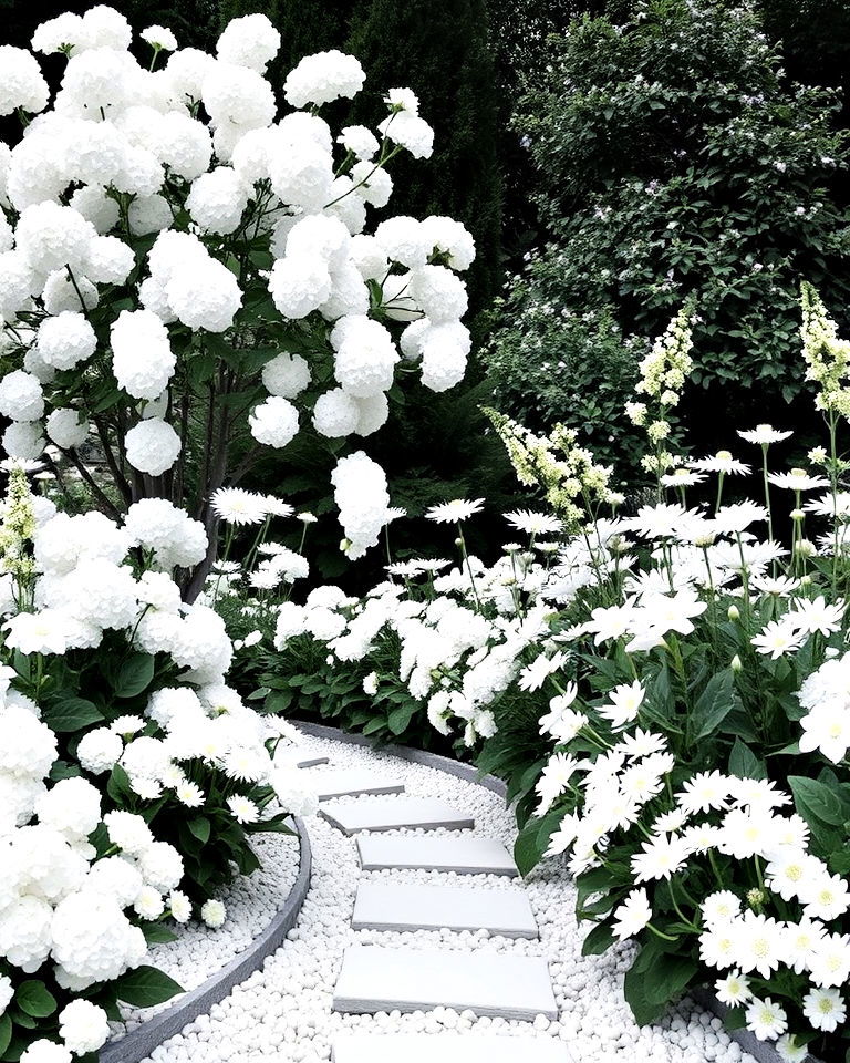 dramatic look monochromatic garden - 40 Beautiful Gardens