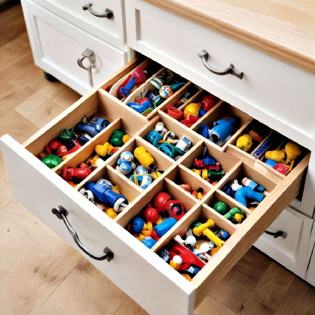 drawer dividers for organized storage - 40 Toy Storage Ideas