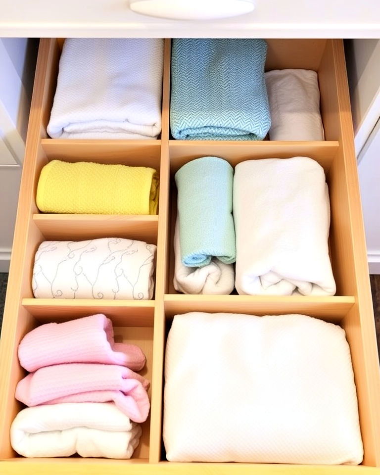 drawer organizers to keep small items - 30 Linen Closet Organization Ideas