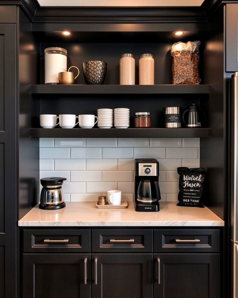 dream kitchen with coffee station - 25 Dream Kitchen Ideas