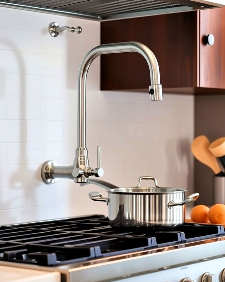 dream kitchen with pot filler faucet - 25 Dream Kitchen Ideas
