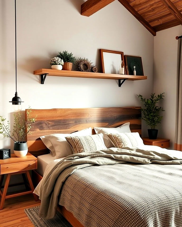 dreamy bedroom with rustic wood accents - 20 Dreamy Bedroom Design Ideas