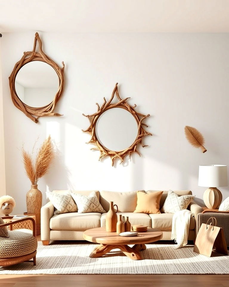 driftwood accents for boho decor - 30 Boho Decor Ideas