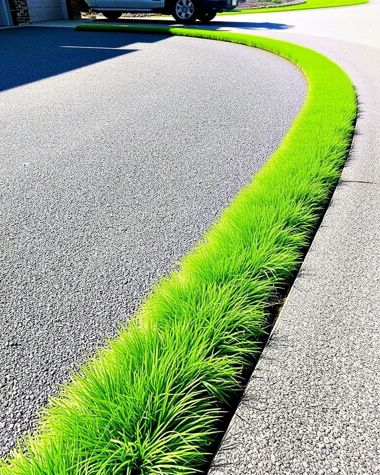 driveway edging with grass strips - 30 Driveway Edging Ideas
