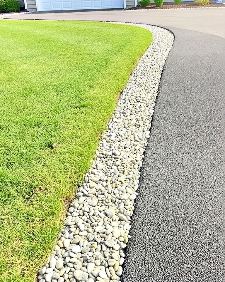 driveway with gravel strip edging - 30 Driveway Edging Ideas