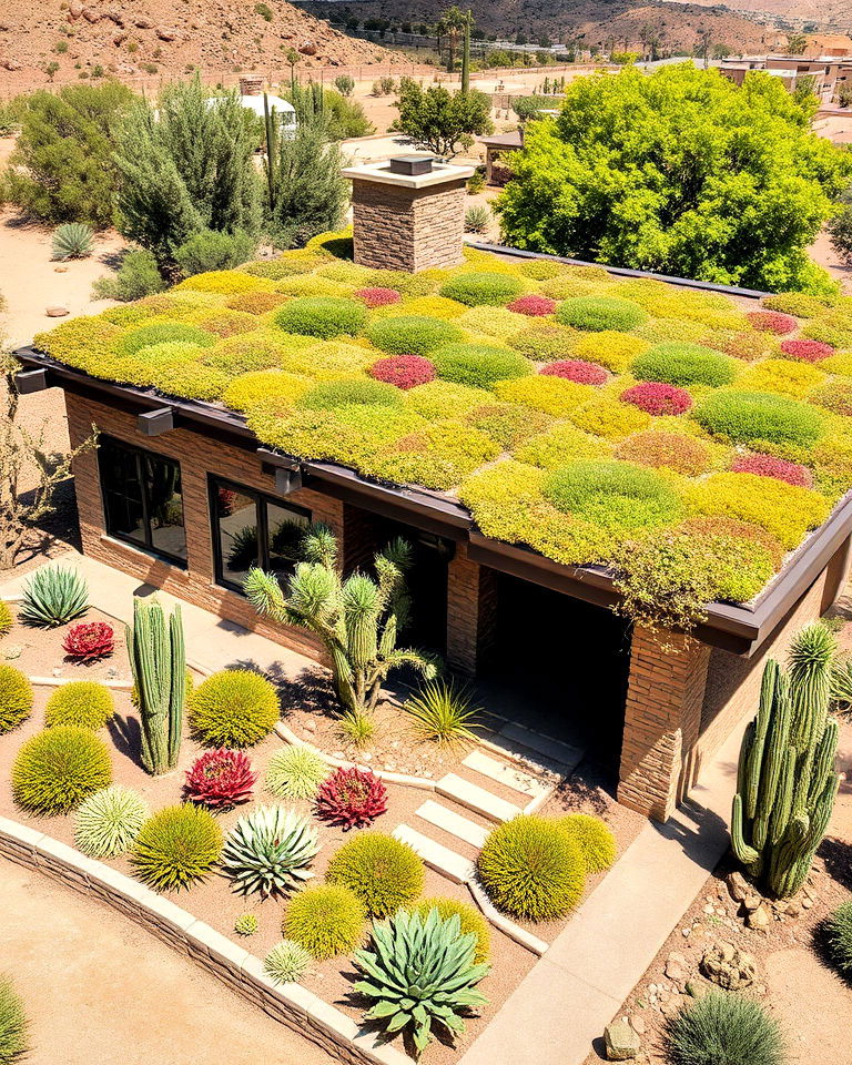 drought resistant low water green roof - 20 Houses With Green Roofs