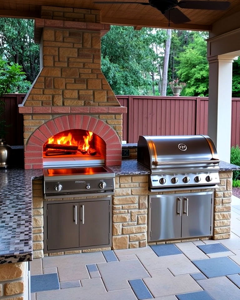 dual cooking station for outdoor kitchen - 20 Outdoor Kitchen With Pizza Oven