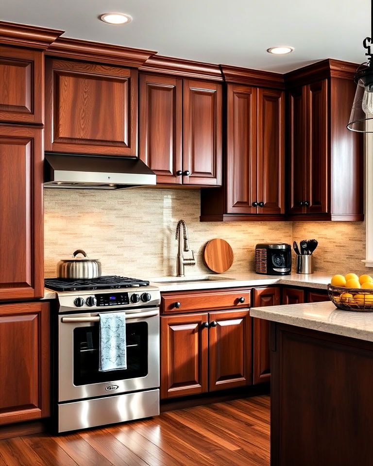 durable and long lasting natural cherry kitchen cabinets - 15 Natural Cherry Kitchen Cabinets