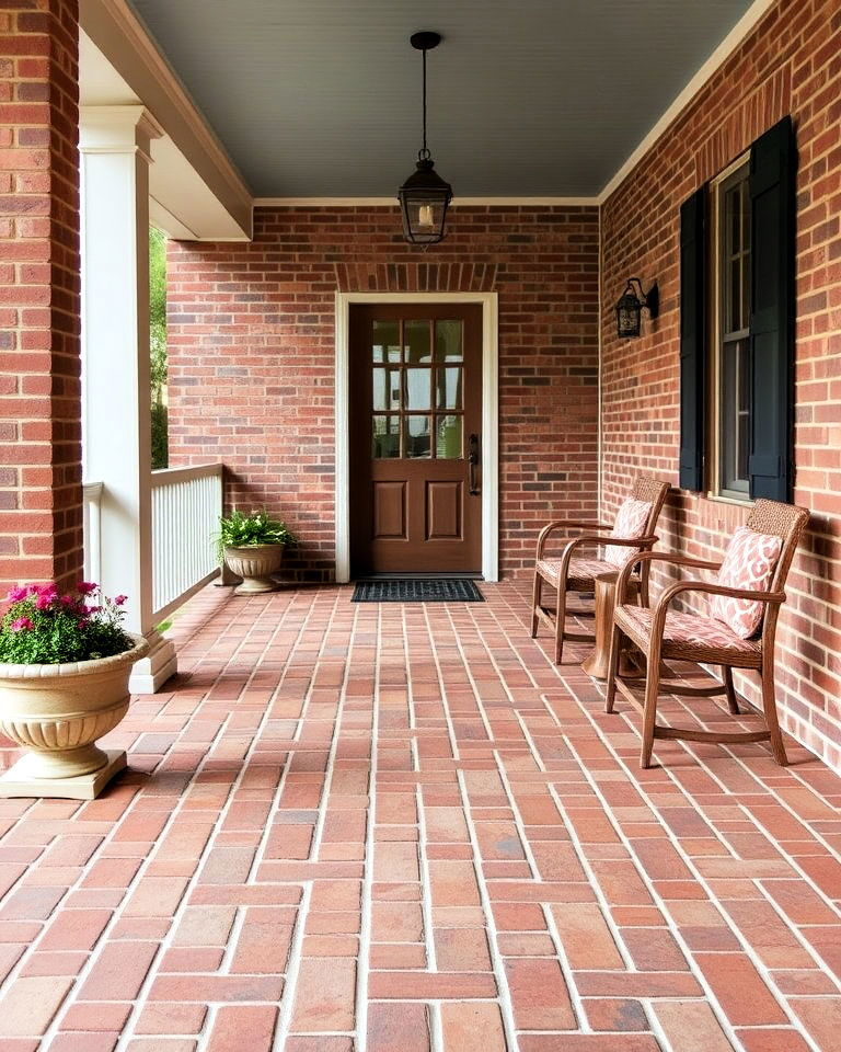 durable brick flooring for porch - 15 Porch Flooring Options