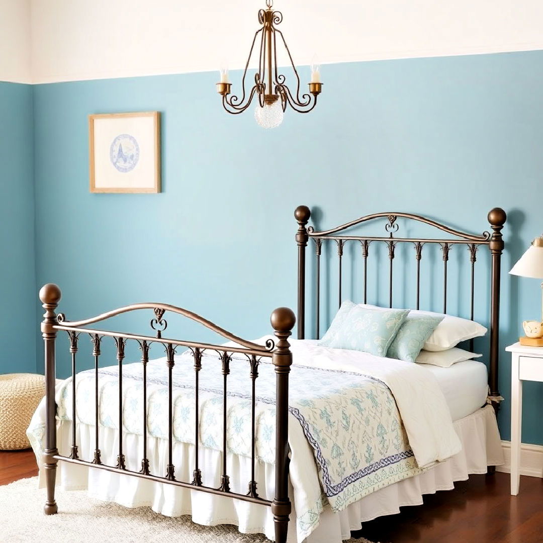durable classic iron bed frame - 25 Vintage Nursery Ideas