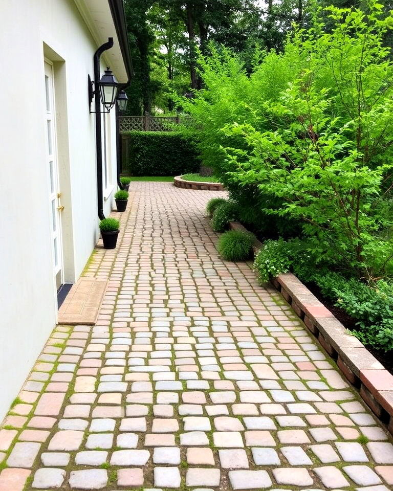 durable cobblestone path - 30 Garden Path Ideas
