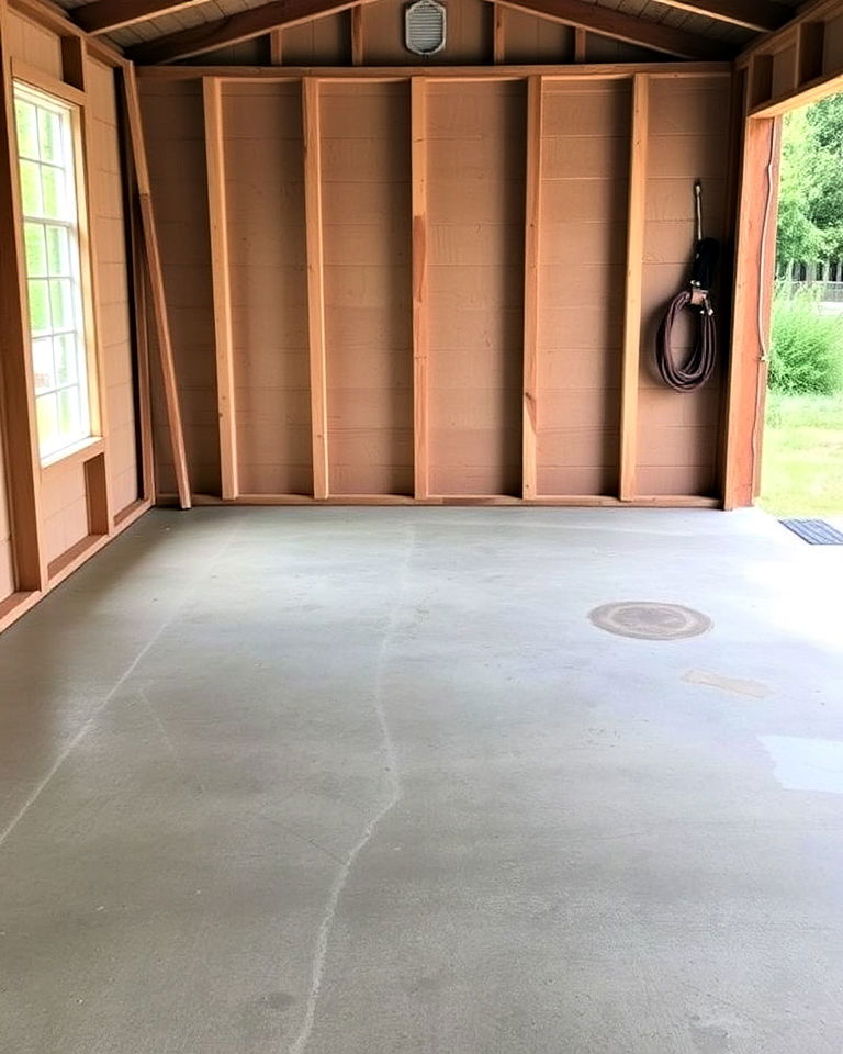 durable concrete flooring for shed - 20 Shed Floor Ideas