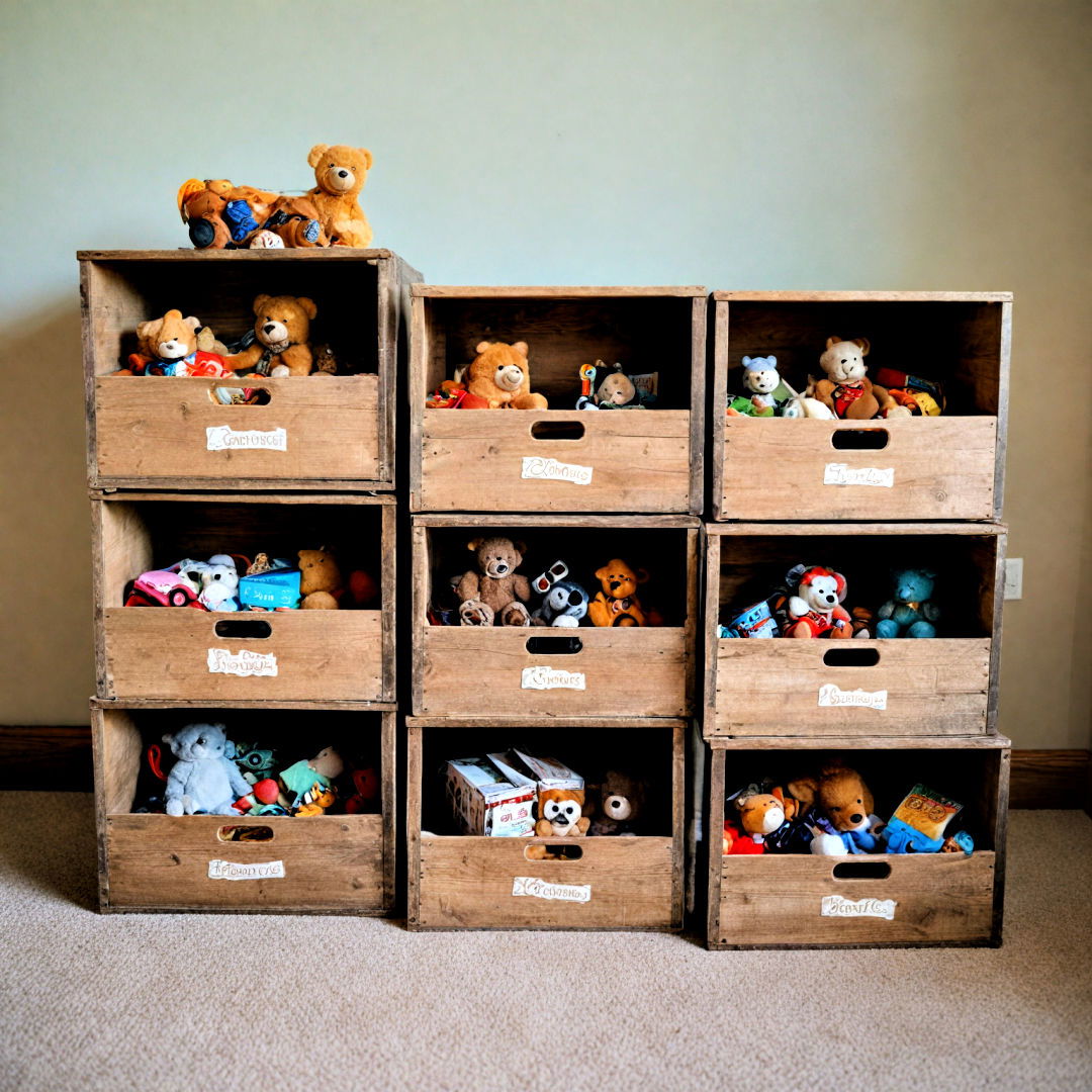 durable crates for toy storage - 40 Toy Storage Ideas