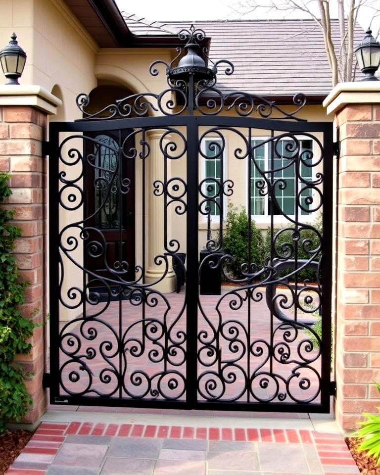 durable decorative iron sliding gate - 30 Sliding Gate Design Ideas