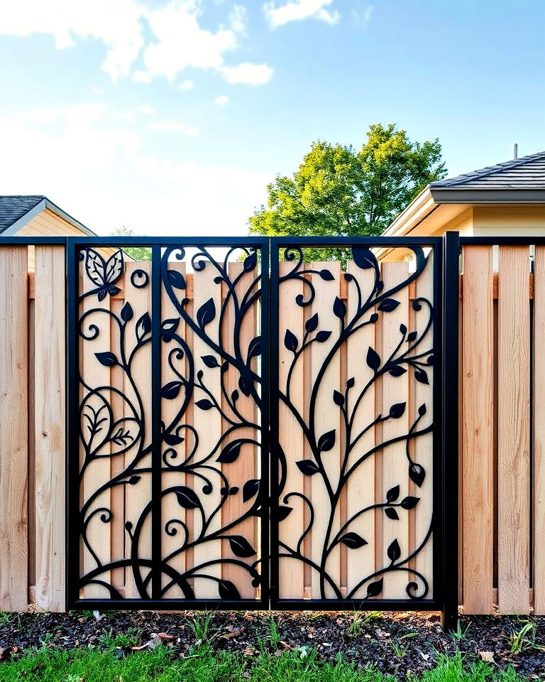 durable decorative metal panels - 20 Fence Art Ideas