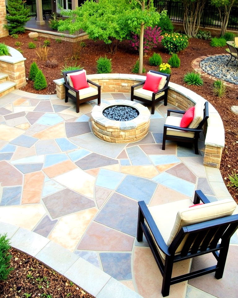 durable flagstone patio for rustic charm - 30 Colorado Landscaping Ideas