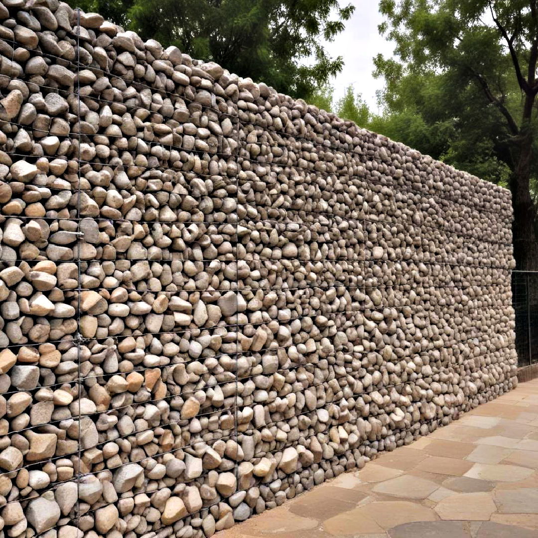 durable gabion wall idea - 30 Outdoor Privacy Screen Ideas