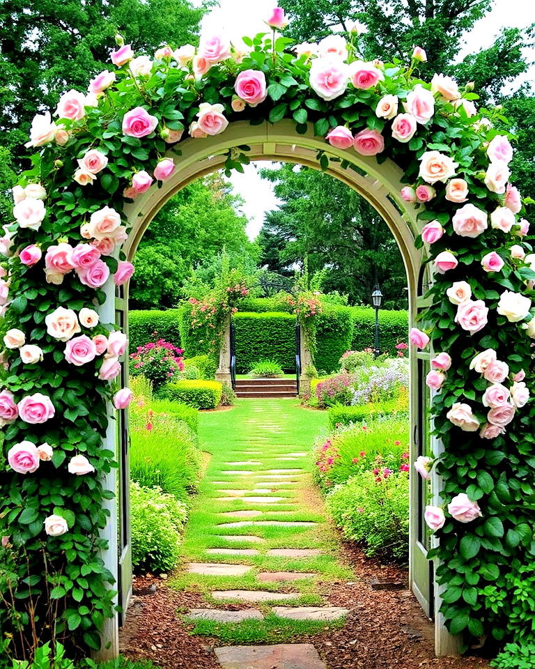 durable garden archway entrance - 25 Aesthetic Garden Ideas