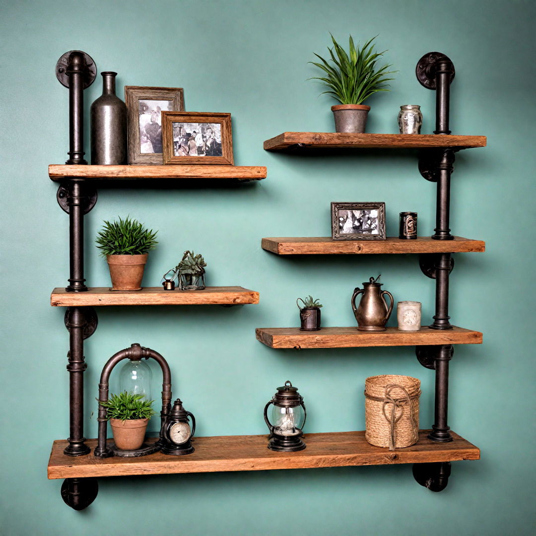 durable industrial pipe shelving - 40 Small Entryway Ideas