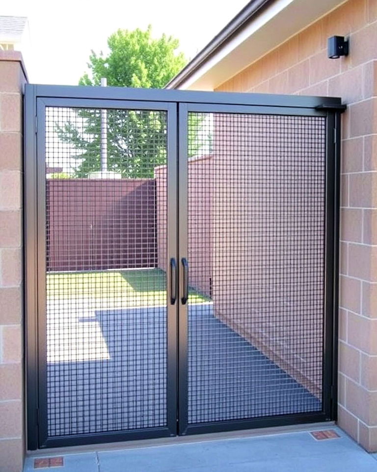 durable metallic mesh sliding gate - 30 Sliding Gate Design Ideas