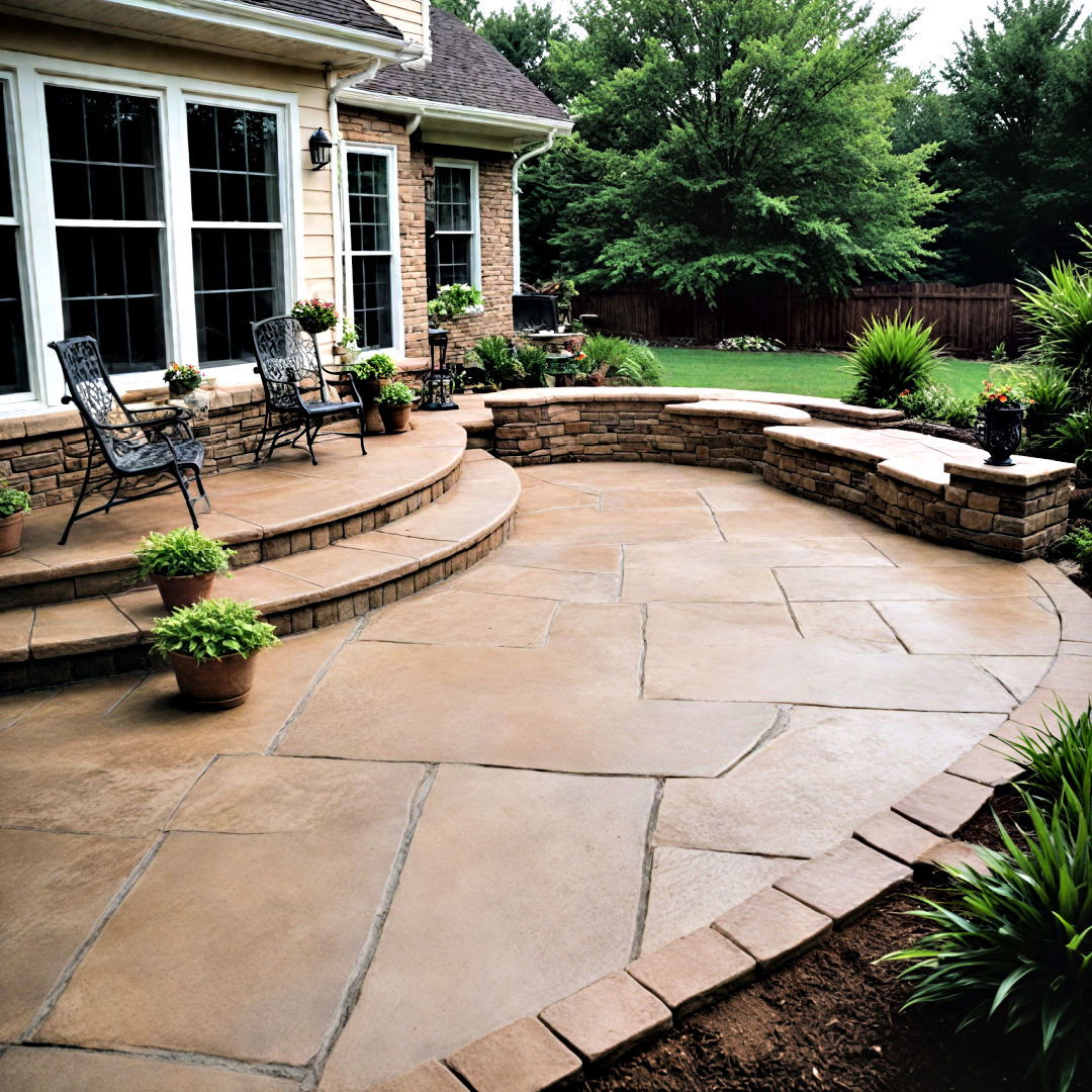 durable multi level concrete patio - 40 Concrete Patio Ideas