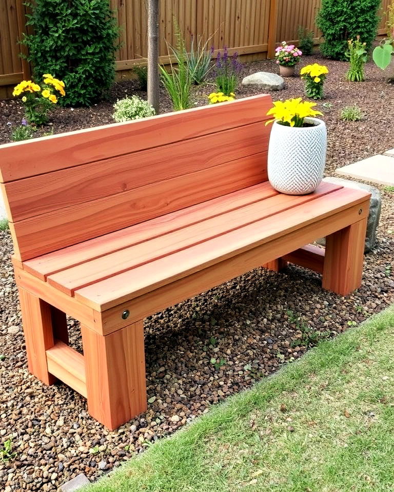 durable outdoor bench seating - 20 Railroad Ties Landscaping Ideas