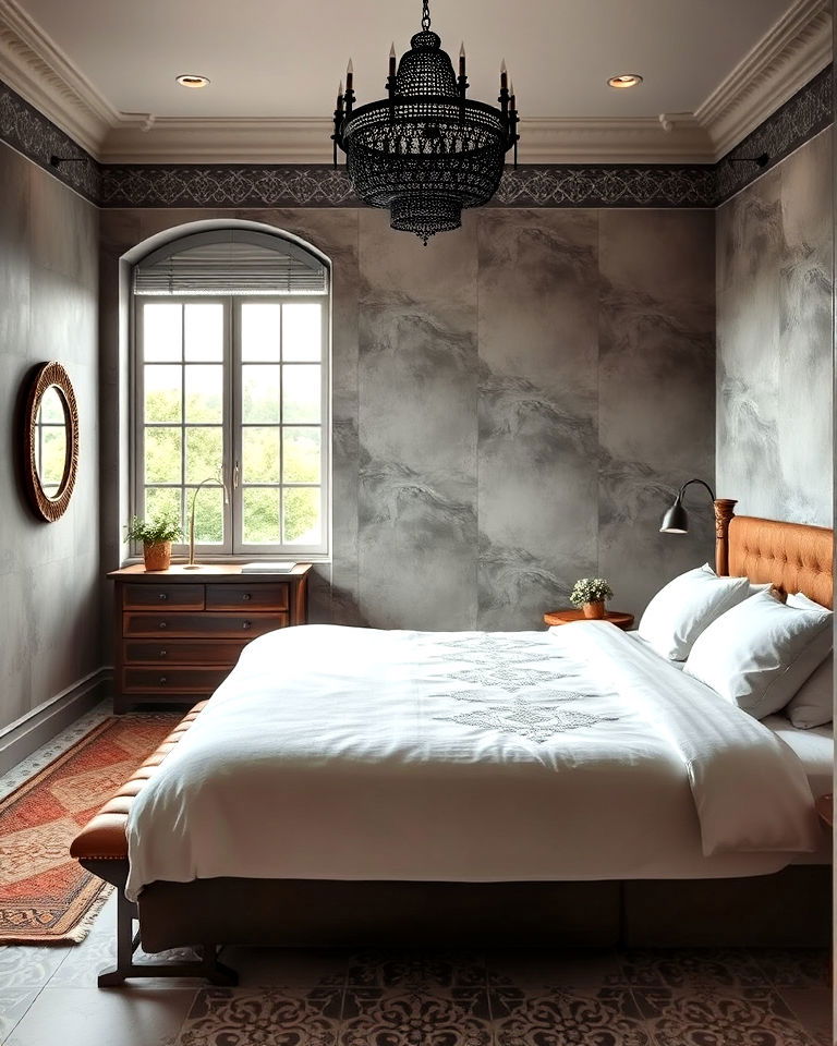 durable patterned concrete tiles flooring - 20 Concrete Floor Bedroom Ideas