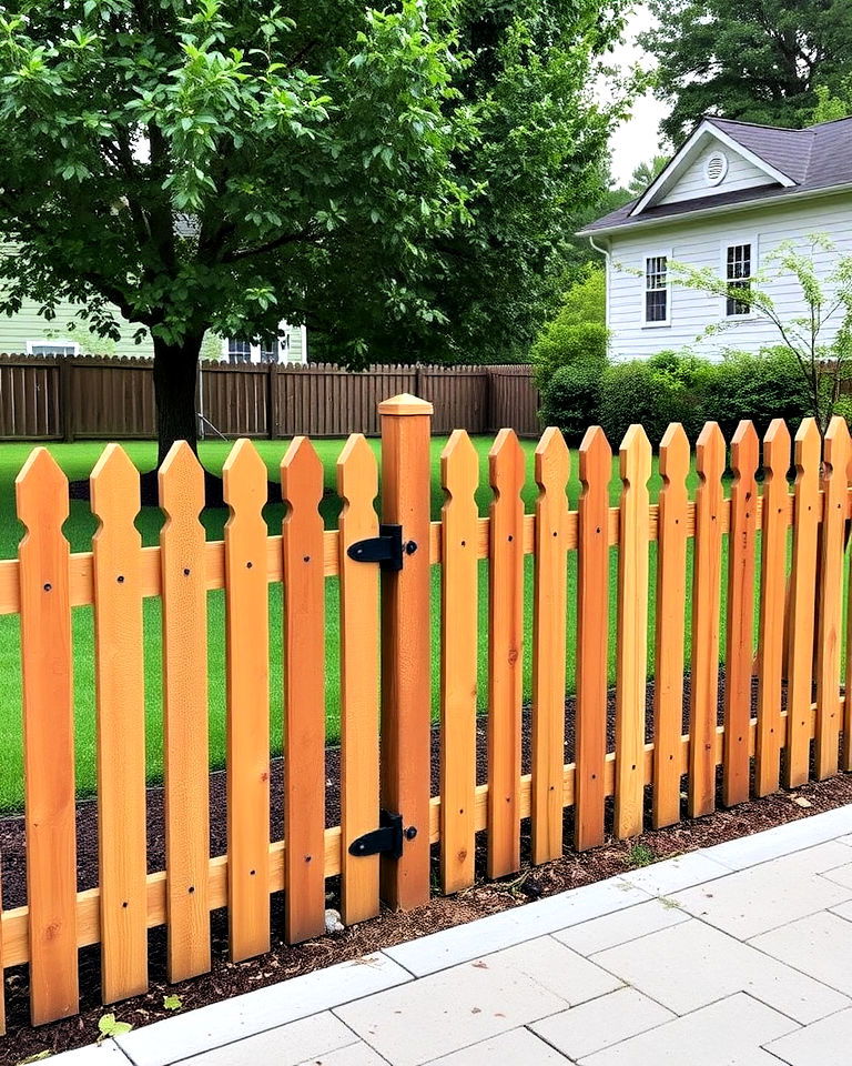 durable picket fence with metal accents - 25 Metal and Wood Fence