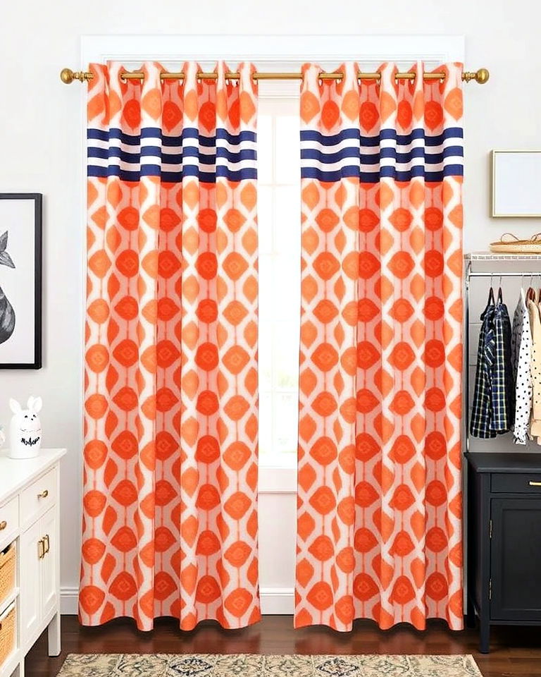 durable printed canvas curtains for closet - 30 Closet Curtain Ideas