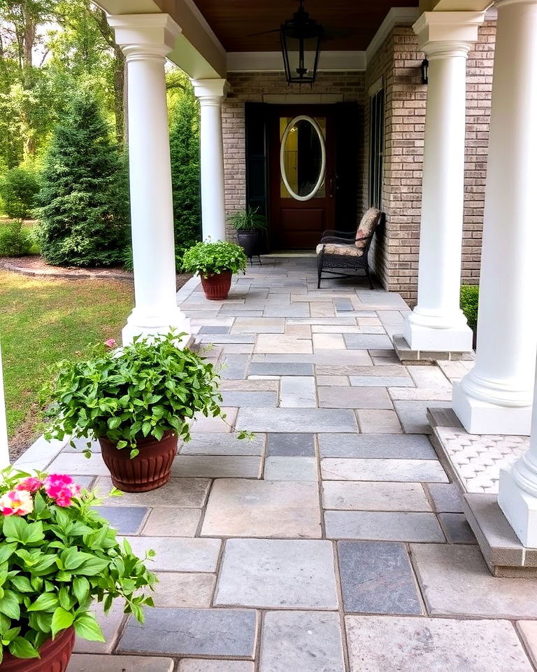 durable stone pavers - 15 Porch Flooring Options