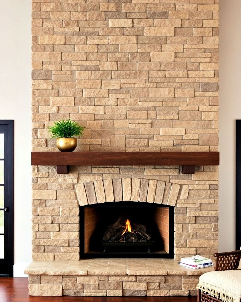 durable stone veneer for a natural look - 40 Wall Paneling Ideas
