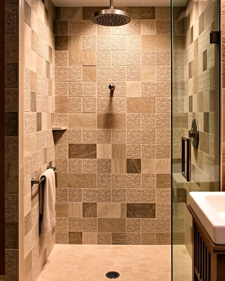 durable textured shower walls - 30 Craftsman Bathroom Ideas
